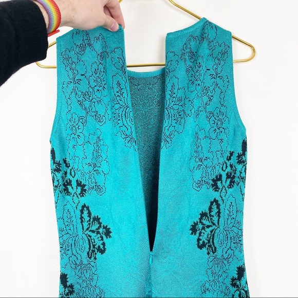 St. John Floral Cascade Jacquard Knit Sheath Dress - Picture 7 of 10